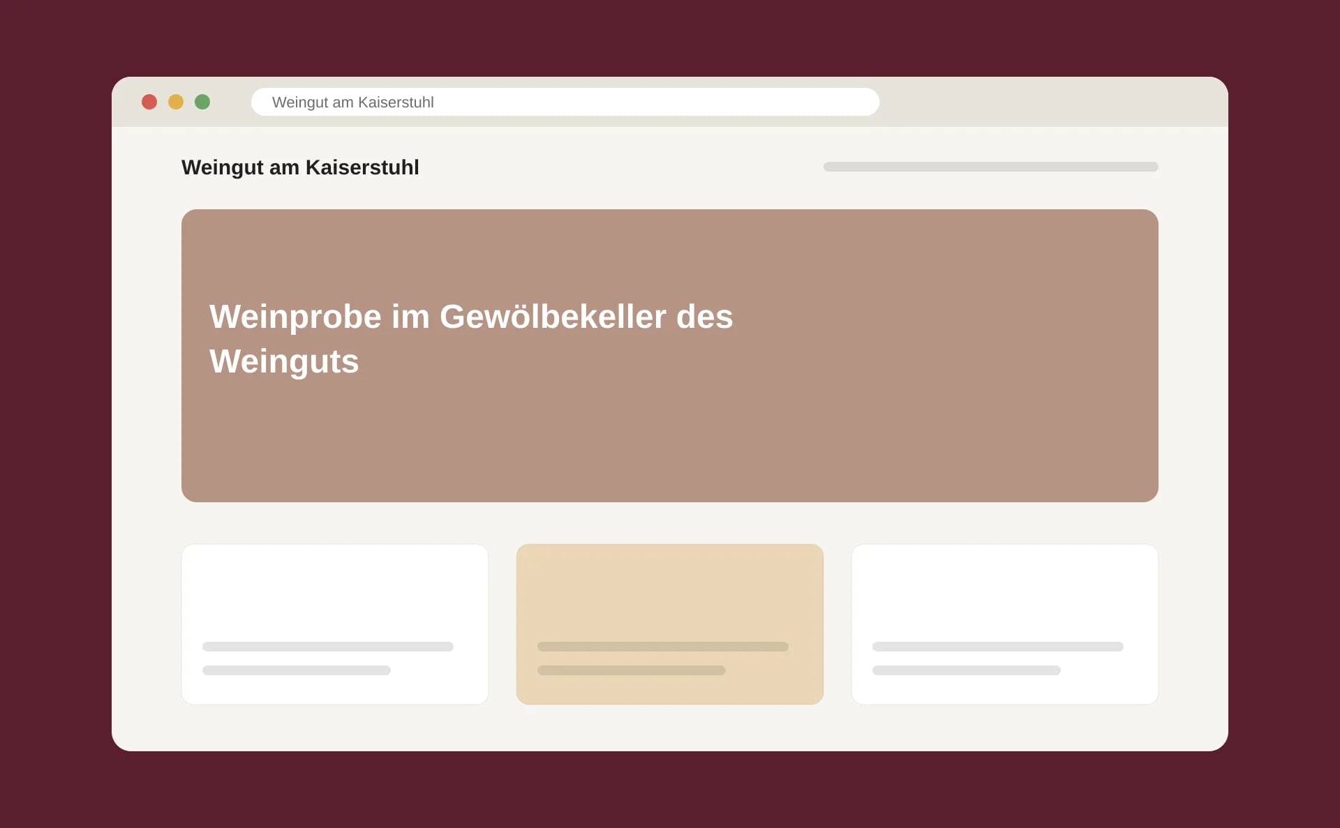 Schematische Ansicht: Weinprobe im Gewölbekeller des Weinguts